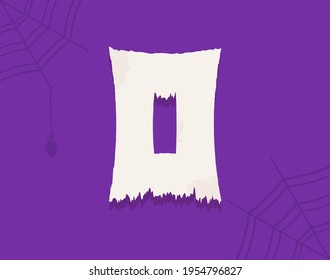 O vector number horror zombie, fairy ghost font