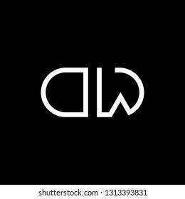 O W initial letter, modern logo design template vector