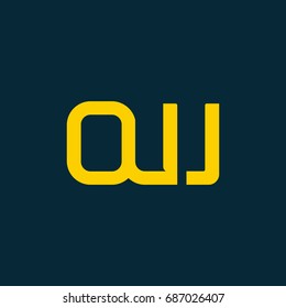 O W Joint Letter Logo Design Template