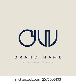 O and W logo design. OW abstract Letters Logo Monogram. This logo design is the process of creating a visual symbol that represents a brand, company, or individual.
