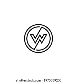 o w ow wo initial logo design vector template