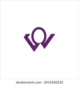 O W einfache Buchstaben Logo Vorlage Vektorset.