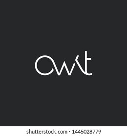 O W T letters Joint logo icon vector for business card and corporate identity.