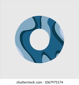 O Water Font Vector Template Design Illustration