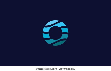 O wave Initials Letter Vector