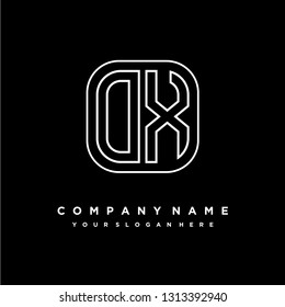 O X initial letter, modern logo design template vector