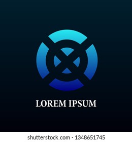 O and X letter initial logo, sign, icor or symbol for creative and business company