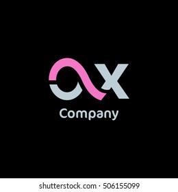 O & X Letter logo design template

