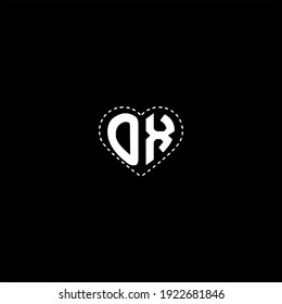 Diseño vectorial del logotipo de la letra O X sobre fondo de color negro. Monograma de OX