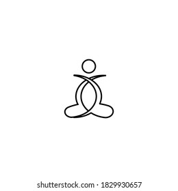 
o and x letter logos that form a person meditating and crossing their arms over their chest