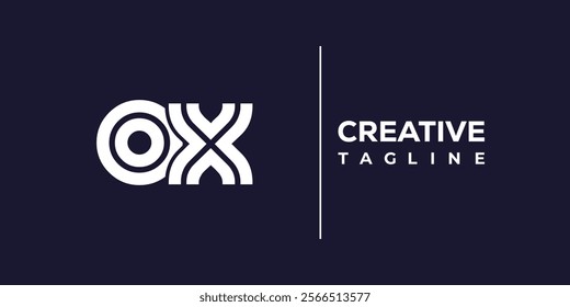 O and X logo design. OX abstract Letters Logo Monogram. This logo design is the process of creating a visual symbol that represents a brand, company, or individual.