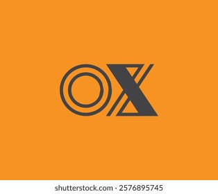 O and X logo design. OX abstract Letters Logo Monogram. This logo design is the process of creating a visual symbol that represents a brand, company, or individual.