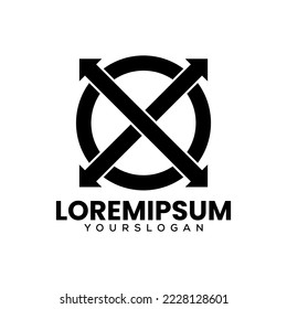 o x logo design template 