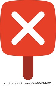 O and X paddles with handles, commonly used in quiz games. Great for classroom activities, online events, voting, or showing approval and denial visually.