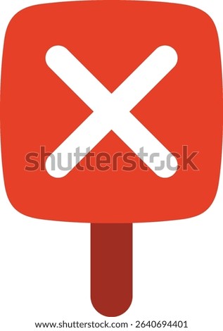 O and X paddles with handles, commonly used in quiz games. Great for classroom activities, online events, voting, or showing approval and denial visually.