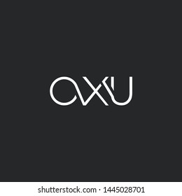 O X U letters Joint logo icon vector for business card and corporate identity.