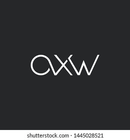O X W letters Joint logo icon vector for business card and corporate identity.