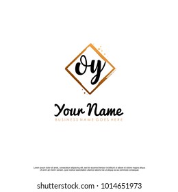 O Y Initial abstract logo template vector