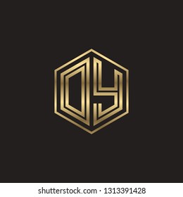 O Y initial letter, modern logo design template vector