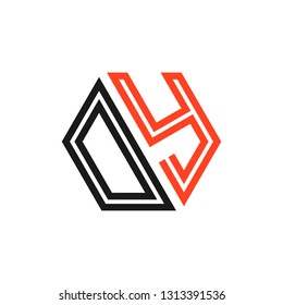 O Y initial letter, modern logo design template vector