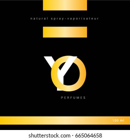 O Y joint letter logo design with packaging template