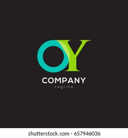 O Y joint logo icon vector template 