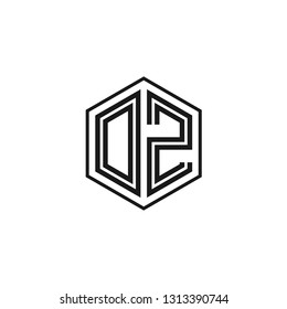 O Z initial letter, modern logo design template vector