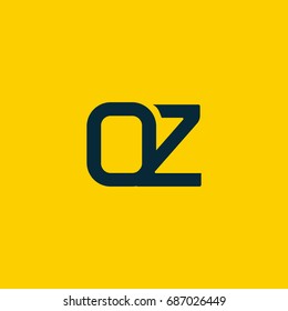O Z joint letter logo design template