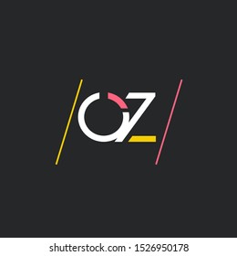 O Z joint logo design vector template