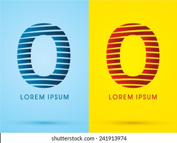 O ,Zero, alphabet  font ,wave, abstract , logo, symbol, icon, graphic, vector 