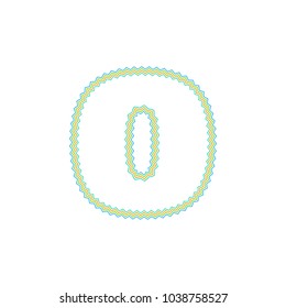 O Zigzag Letter Logo Icon Design