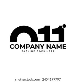 O11 logo combinación de letras y números