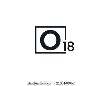 O18, 18O Initial letter logo