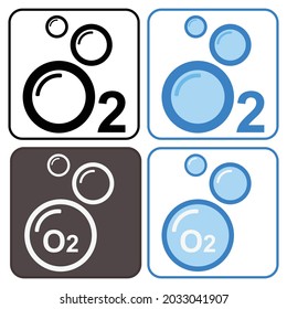 O2 Icon. Vector Sign Symbol On White Background