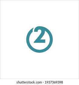 Signo vectorial de diseño de logotipo de O2