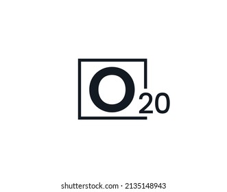 O20, 20O Initial letter logo