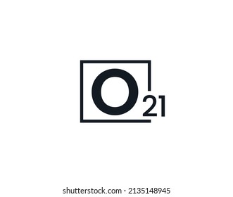 O21, 21O Initial letter logo