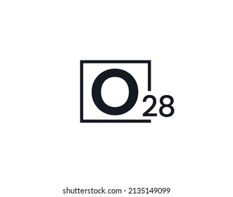 O28, 28O Initial letter logo