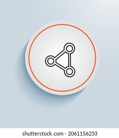 o3 round icon vector design
