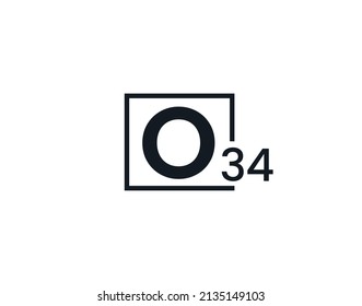 O34, 34O Initial letter logo