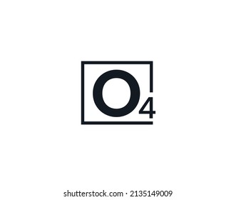 O4, 4O Initial letter logo