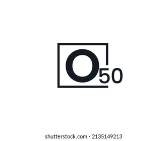 O50, 50O Initial letter logo