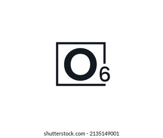 O6, 6O Initial letter logo