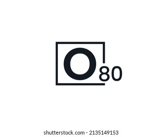 O80, 80O Initial letter logo