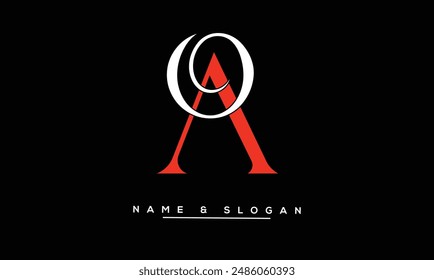 OA, AO Abstract Letters Logo Monogram