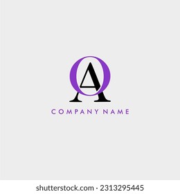 OA or AO initial letter monogram logo