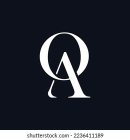 OA or AO initial luxury fashion clothing monogram logo design 