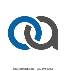 Plantilla del logotipo del Enlace de la letra de OA AO