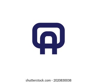 OA AO letter logo design vector template