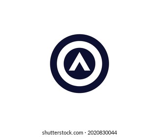 OA AO letter logo design vector template